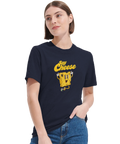 Rolig ostdesign med texten "Say Cheese" på premium t-shirt