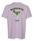 Grafisk illustration av ett margaritaglas med lime – lila oversized t-shirt