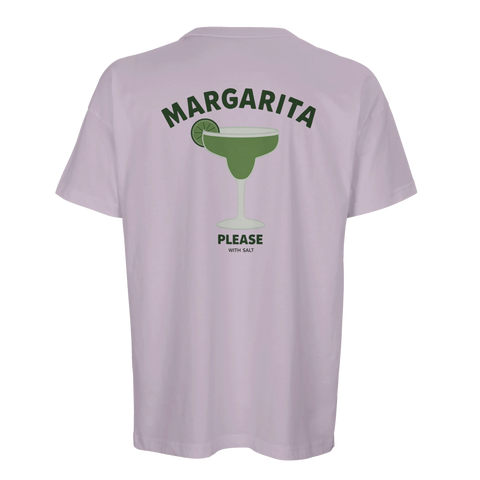 Grafisk illustration av ett margaritaglas med lime – lila oversized t-shirt