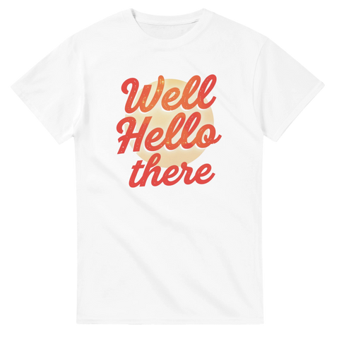Retro citat-tryck med mjuk typografi och solnedgångsmotiv – grafisk t-shirt