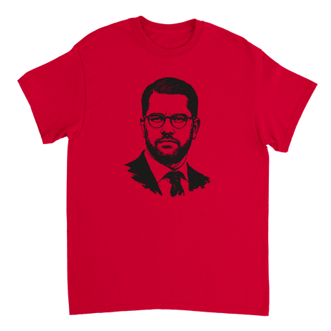 Röd t-shirt med Jimmie Åkesson från SD