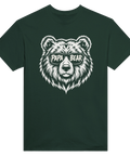 Mörkgrön t-shirt med björnmotiv och texten Papa Bear