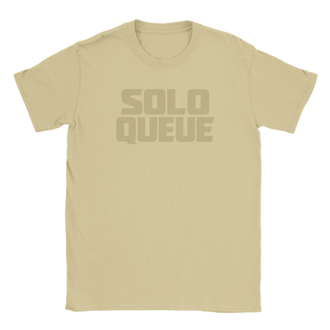 Sandfärgad t-shirt med grafiskt texttryck för competitive gaming