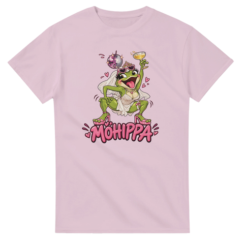 T-shirt med texten Möhippa och en festande groda i brudslöja