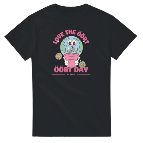 humor t-shirt Earth Day svart med ordlek och motiv