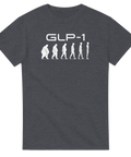 Evolutionstryck för viktresa med GLP-1 tema – t-shirt med självdistans