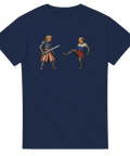 Medeltida illustration av världsledare i rustning – satirisk grafisk t-shirt