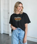 rolig t-shirt med texten matte - det enda ämnet som räknas med retro färger