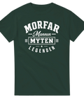 Klassiskt citat-tryck för världens bästa morfar på mörkgrön t-shirt