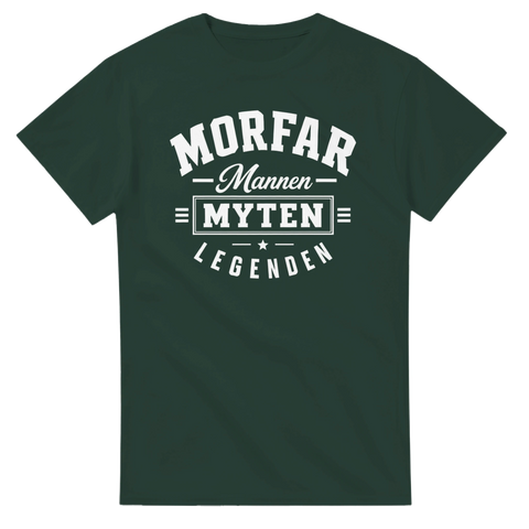 Klassiskt citat-tryck för världens bästa morfar på mörkgrön t-shirt