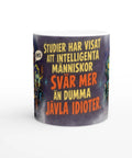 Retro citat-tryck om intelligenta människor som svär – rolig mugg