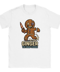 Julmotiv t-shirt – humoristisk pepparkaka jultröja i vit färg