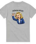 Grafiskt motiv av arg kvinna med politisk edge – Fröken Höger t-shirt