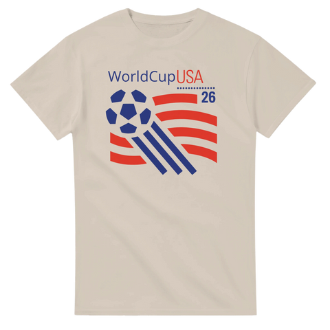 Klassiskt fotbollstryck i vintage-stil för fotbolls-VM 2026 i USA