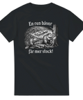 Detaljrik grafisk illustration av bävrar vid ett bygge – rolig t-shirt med ordvits