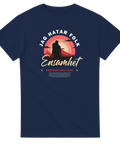 Blå t-shirt med texten Jag hatar folk och motivet Ensamhet