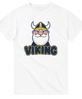 Lekfull nordisk krigare i seriefigursstil – t-shirt med vikingamotiv
