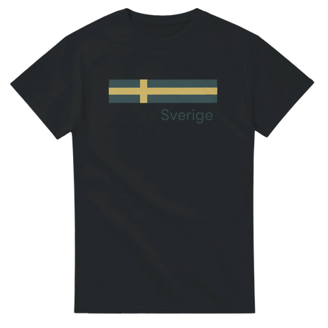 t-shirt sverige med minimalistisk svensk flagga