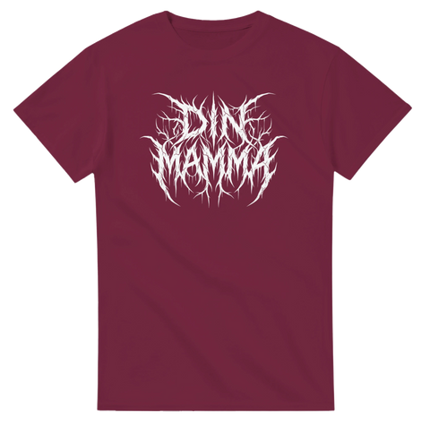 Brutalt black metal-motiv med humoristiskt citat – alternativ streetwear design
