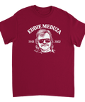 Mörkröd t-shirt med raggarikonen Eddie Meduza