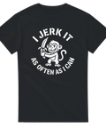 Grafisk illustration av en apa som skalar en banan – rolig t-shirt