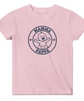 Lekfull illustration av skrikande bebis på rosa t-shirt