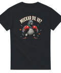 Kaxig ordvits med boxningsduva – grafisk illustration på svart t-shirt