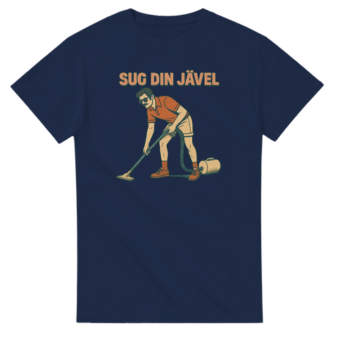 Provokativ t-shirt med text Sug din jävel