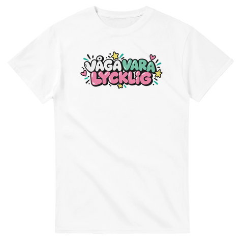 T-shirt med Våga vara lycklig – produktbild 3 från Shirty