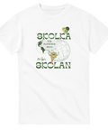 rolig t-shirt Skolka från skolan vit tröja med grafisk illustration