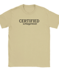 Eurovision fan t-shirt med tydligt Certified Schlagerlover-tryck