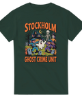 Mörkgrön t-shirt med grafiskt tryck av Stockholm Ghost Crime Unit