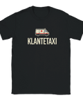 Humoristisk t-shirt med grafiskt motiv av en sjuktransport och ironisk text