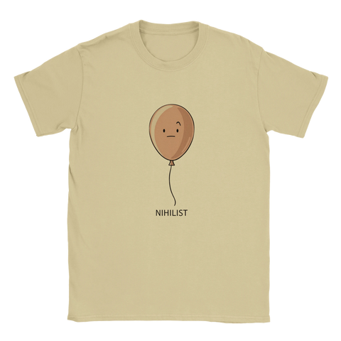Nihilist t-shirt med ballongmotiv och minimalistiskt tryck