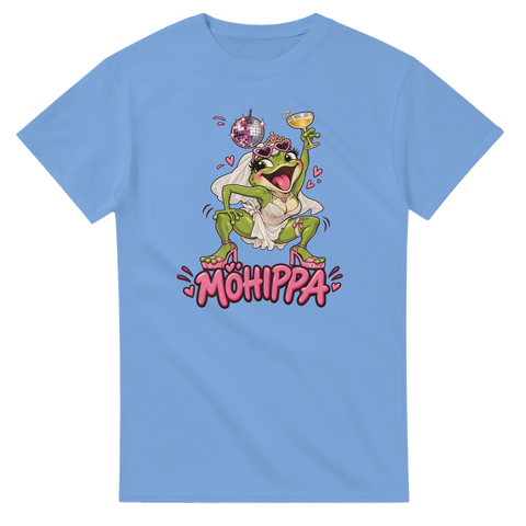 T-shirt med texten Möhippa och en festande groda i brudslöja