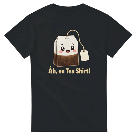 Humoristiskt motiv av en tepåse i tecknad stil – grafisk t-shirt