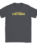Mörkgrå melerad t-shirt med minimalistisk textdesign för PC-spelare