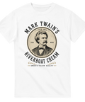 Vintage gravyr av Mark Twain i cirkelformat – litterär t-shirt