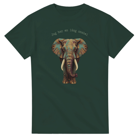 Humoristisk t-shirt med djurmotiv och ordvits