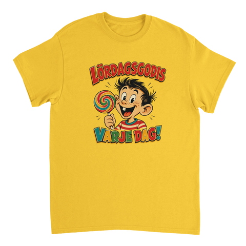 Retro illustration av pojke med klubba – vintage t-shirt motiv