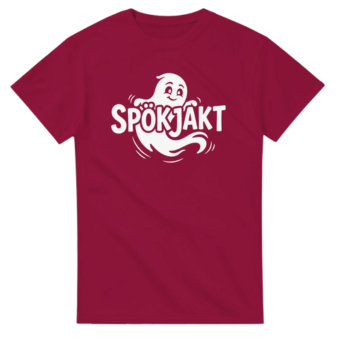 Grafiskt Spökjakt-motiv med hög kontrast – t-shirt för halloween och vardag