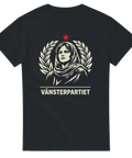 Ikoniskt motiv i socialistisk stil med lagerblad och stjärna – grafisk t-shirt