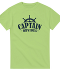 Skeppsratt i retrostil med texten Captain Obvious – rolig t-shirt