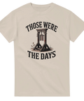 Vintage-inspirerat tryck av en giljotin för fans av franska revolutionen – beige t-shirt