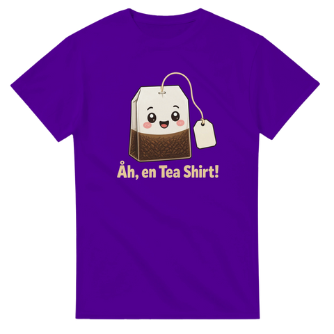 Söt grafisk tepåse med ansikte och texten Åh en Tea Shirt