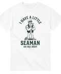 Klassisk nautisk badge-design med en piprökande sjöman – t-shirt med humor
