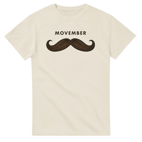 Grafisk design med mustasch-tema och Movember-budskap – t-shirt med attityd