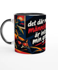Mugg med texten Det där med människor är inte min grej och retromotiv.