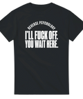 Sarkastiskt citat-tryck Reverse Psychology på en svart t-shirt