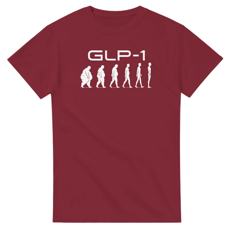 Minimalistiskt tryck om GLP-1 och viktnedgång – t-shirt med budskap